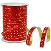 PRÄSENT Nastro per regali, colore rosso, 10 mm, 100 m