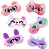 Azonelife 6 Pezzi Maschera di Sonno, Traspirante Visiera da Dormire, Peluche Animali Mascherine per Gli Occhi, Animale Maschere per Dormire, Sonno Occhi Copertura per Adulti Bambina Pisolino Notte Viaggio