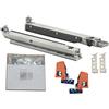 vasalat Blum Movento Blumotion S 760H - Guide per cassetti, 350 mm, montaggio a pavimento, estensione completa, 40 kg, 1 paio con set di accoppiamento e accessori di montaggio