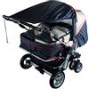 Sunnybaby 11270 tenda da sole per passeggino gemellare UPF 50 +, Nero