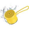 Ewa A119 Mini Altoparlante Bluetooth con Cordino, con Radiatore dei Bassi, Impermeabilità IPX7, Piccolo ma Potente, Portatile Wireless in Metallo per Casa, Ufficio, Viaggio, All'aperto (Giallo)