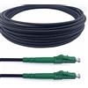Elfcam® - Cavo Fibra Ottica con Armatura in Acciaio Corrugato LC/APC per LC/APC Simplex Monomodale, OS2 9/125µm, Nero (100M)