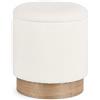 Sedute TP 87 pouf contenitore effetto boucle' bianco 35 cm