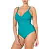 Goldenpoint Mare Donna Costume Intero Shaping con Incrocio, Colore Azzurro, Taglia 4