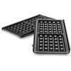 De'Longhi MultiGrill Easy DLSK155 - Piastre per waffle a contatto, 2 piastre antiaderenti per waffle 270 x 140 mm, lavabili in lavastoviglie, colore: Nero