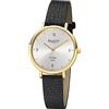REGENT Orologio da uomo con cinturino in pelle vegana sostenibile in guscio di mela, leggero 40 mm, cassa in titanio al quarzo, data, argento/nero, cinghia