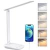 BSRANE Lampada da Scrivania,5 Colore Lampada da Scrivania con Filo,Timer/Dimmer Infinito/Tocca Controllo,Lampada da Tavolo con Porta 5V/1A,Lampada Scrivania LED per PC,Studiare,Lettura,Disegno,DIY