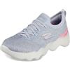 Skechers 124905 Gypk, Sneaker Donna, Grigio Tessile Rosa Trim, 41 EU