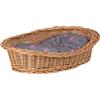 e-wicker24 Alles aus Weide e-wicker24 Naturale Cesta per Cani in Vimini Lettino Cane con Cuscino Morbido Rialzato Divanetto per Cani Letto per Cani Taglia Piccola Divanetto Calmante Animali (45 x 32 H15, grigio)