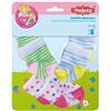 Heless 879 - Abbigliamento per Bambole con Divertenti Disegni di Animali, Set di 3 Calzini con Motivi Colorati in 3 Disegni, per Bambole e Animali coccolosi di Dimensioni 35-45 cm