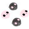 GeekShare Carino in silicone Joycon Thumb Grip Caps, Halloween Joystick Cover Compatibile con Nintendo Switch/OLED/Switch Lite, 4PCS - Teschio Rosa (Glitter Pink & Black)