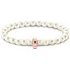 Thomas Sabo Bracciale con perline oro rosa X0284-428-14, 19.00 cm, Argento sterling, Perla