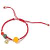 BECAT Bracciale Rosso Felicità lavorato a Mano Stile Etnico Vintage per le Donne Signore Ragazze Artigianali, Bracciale Occhio Rosso Amicizia per Coppie, Figlia, Dolcezza, Figlio, Uomo Regalo di Compleanno