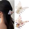 Generic Fermacapelli a forma di farfalla per capelli spessi, 2 pezzi di fermagli per capelli da donna, a forma di farfalla, graziosi fermagli per capelli in pino acetato, accessorio per capelli per ragazze