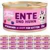 Edgard Cooper Edgard & Cooper Kitten - Cibo umido (anatra e pollo, 85 g x 18), senza cereali, pieno di carne fresca e ingredienti naturali, adatto per gatti sterilizzati e attivi, alto contenuto proteico