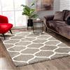 SANAT Madrid Shaggy Tappeto - Tappeto a pelo lungo per soggiorno, camera da letto, cucina - Morocco grigio, dimensioni: 80 x 300 cm