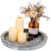 Romadedi Vassoio in legno per candele, rotondo, 28 cm, piatto per candele, portacandele, piatto decorativo per candele, candele, candele da tavolo, soggiorno