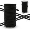 DOJA Barcelona | Filo Elastico Cucito | 1 Pz | Bobina Elastico 200M | Cordoncino Elastico Nero Tondo | Ø2,7mm | Poliammide ed Elastan | Elastico Merceria Resistente | Elastico per Cucito Rotondo
