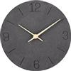 Warminn Orologio da parete da 30,5 cm, retrò, in legno, moderno, rotondo, al quarzo, silenzioso, grande, a batteria, senza cornice, nero, per esterni, cucina, ufficio, giardino, camera da letto, soggiorno