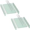 Lamitocs Set di 20 Grucce, con 2 clip antiscivolo e regolabili, girevole a 360 gradi con gancio Grucce per Pantaloni, per Gonne, Calze, Camicie (Colore Menta)