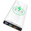 DETENG Power Bank Wireless, 22.5W Fast Charge Powerbank 10000mAh, Caricatore Portatile Wireless 15W Ricarica Rapida, PD3.0 QC3.0 (USB C Input&Output), per iPhone 14 13 12 X Pro Samsung S22 iPad (Bianco)