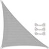 CelinaSun tenda parasole a vela giardino balcone incl. corde di fissaggio BASIC triangolare 3 x 3 x 4,25 m grigio chiaro
