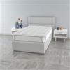 Italian Bed Linen Topper FANCY trapuntato con elastici, Bianco, Piazza e Mezza 120x195cm