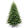 SHATCHI Albero di Natale artificiale di Virginia, 1,8 m, con 1034 punte e supporto in metallo, rami incernierati per Natale, festività, decorazioni per la casa, in PVC