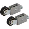 Amig - Rullo per finestra scorrevole - Set da 2 pezzi - Dimensioni 55 x 20 mm - Corpo metallico regolabile - Cuscinetto a sfere - Progettato per finestre scorrevoli - Zamak zincato - Mod. COR24