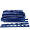 Alevar Dorsi in Plastica a Spirale per Rilegatura, 21 Anelli Diametro 16 mm, Formato A4, Capacità da 101 a 120 Fogli, Colore Blu, Confezione da 100 Pezzi