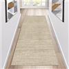 Siunwdiy Tappeto da Cucina Beige Moderno Passatoia Cucina Antiscivolo Lavabile,Tappeto Cucina Antiscivolo Tinta Unita Tappeto Corridoio Per Cucina,Camera Da Letto,Soggiorno,Beige,80x240cm