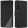 SONWO Cover per Xiaomi Mi Note 10 PRO/Xiaomi Mi Note 10 Custodia, Flip Caso in PU Pelle Case Cover Premium Portafoglio Custodia per Xiaomi Mi Note 10 PRO/Xiaomi Mi Note 10, Supporto Stand, Nero