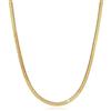 Elli Necklace Ladies Snake Necklace Flat Elegant Herringbone Trend Blogger In 925 Sterling Silver Gold Plated