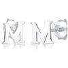 Elli Earrings Elli Earrings Letter M Initial 925 Sterling Silver