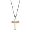 Engelsrufer Collana da donna in argento sterling e croce con ciondolo a forma di ali bicolore in argento e oro, regolabile in tre lunghezze, lunghezza: 44 cm, 40 cm, Argento sterling, Nessuna pietra