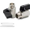 Bwintech 2 Pz 1/2 BSP Femmina x Maschio nichelato Ottone Mini Valvola A Sfera Valvola di Stop