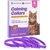 YFCACT 4 pz Collare per Gatti calmi lenisce l'irritabilità e Lo Stress del Gatto Collare calmante per Gattini Contiene feromoni per alleviare Lo Stress degli Animali Domestici Che escono