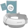 CLIMSOM ZEN - Massaggiatore occhi Premium, Eye Massager, bianco e grigio, 5 modalità di massaggio, vibrazione, calore e cuscino d'aria, Massaggiatore Contorno Occhi, Maschera Occhi Secchi, Antistress