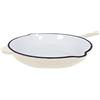 ECHTWERK Padella in ghisa con rivestimento smaltato, padella in ghisa, padella con due manici e beccuccio, adatta per forni, barbecue, induzione, crema, Ø 26,5 cm, crema