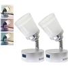 Intckwan 12 Volt Led Lamps Motorhome, 12v Led Lampada di Lettura Caravan con Usb, 3W, Interruttore Dimmer Tattile, Bianco Giallo e Luce Calda, per DC12-24v Auto Camion Caravan Campeggio Barca (2 Pcs)