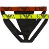 Emporio Armani Men's 2-pack Bold Monogram Jockstrap, Sospensorio Uomo, Black/Black, XL