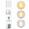 Alampia Lampada Salotto da Terra, 3000K-5000K Lampada da Pavimento in Legno con Scaffale, Lampada a Stelo 1.6M, Piantana da Terra con Presa E27 per Camera Da Letto e Soggiorno(Lampadine Incluse)