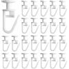 RHQFDM 100 Pezzi Cursori per Tende Gancio per Binario Tende Ganci per Tende Scorrevoli per Binario Curtain Glider Hooks per Binari per Tende Con Diametro Interno Del Binario Superiore a 11mm