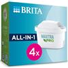 BRITA Filtro acqua rubinetto MAXTRA PRO All-in-1 confezione da 4 filtri - Riduce cloro, calcare, PFAS e metalli, filtro originale compatibile con caraffa acqua filtrante BRITA