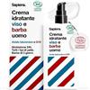 Sapiens Crema Idratante Viso Uomo BIO - Crema Barba e Viso Antirughe con Acido Ialuronico - Dopobarba Per tutti i tipi di pelle - Skincare Uomo Fatto in Francia - 80 ml