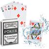 Relaxdays Carte da Poker Plastificate, Impermeabili, Carte da Gioco Resistenti, 54 Carte, Set da Poker, Bianche