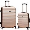 Rockland Melbourne Hardside - Trolley espandibile con ruote girevoli, Chamapgne, Taglia unica, Melbourne