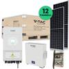 V-TACSOLAR KIT FOTOVOLTAICO MONOFASE 4920W INVERTER DEYE V-TAC 5KW ACCUMULO 5,12KW VT-410KIT-LEDKIT410-5-5-GREY