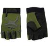 ROYAL Guanti Softair Outdoor verdi tattici cordura + ecopelle mezze dita L