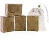 TUMELO Sapone di Aleppo Originale 4 x 200g (800g) 70% Olio d'Oliva 30% Olio di Alloro + Sacchetto di sapone - Sapone all'Olio d'Oliva fatto a mano - Sapone naturale - Sapone solido per capelli